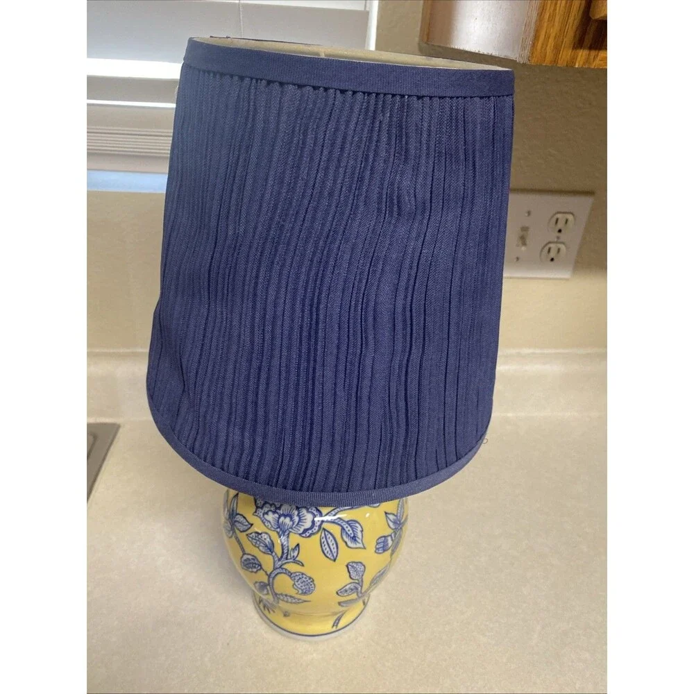 Brooks Brothers Yellow & Blue Floral Table Lamp